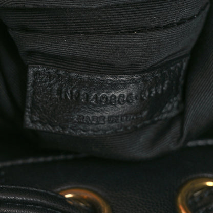 Saint Laurent Lambskin Quilted Small Cassandre Bucket Bag Black 7 of 10