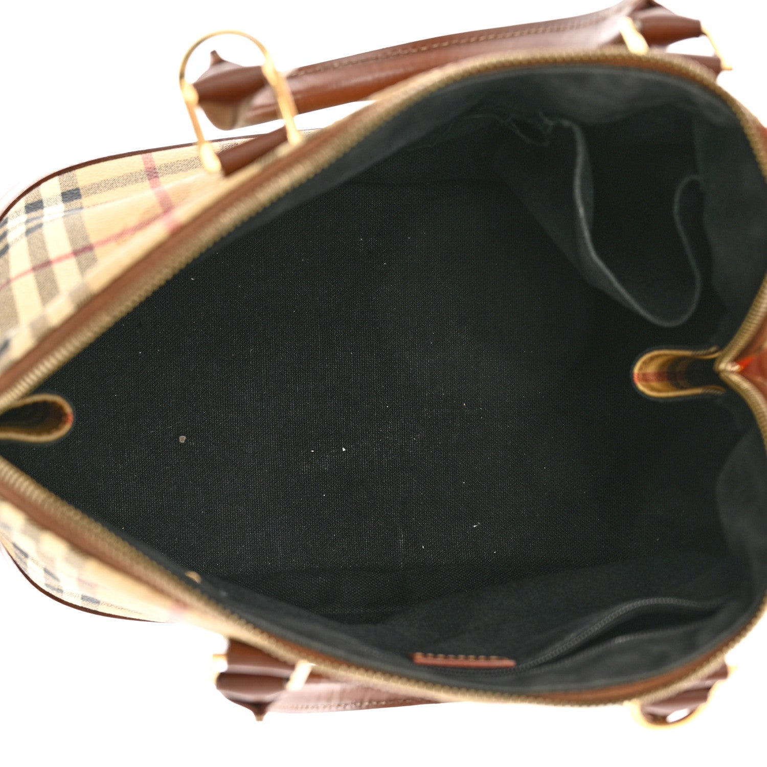 Burberry Haymarket Check Top Handle Crossbody Brown 5 of 20