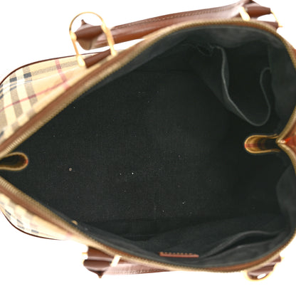Burberry Haymarket Check Top Handle Crossbody Brown 5 of 20