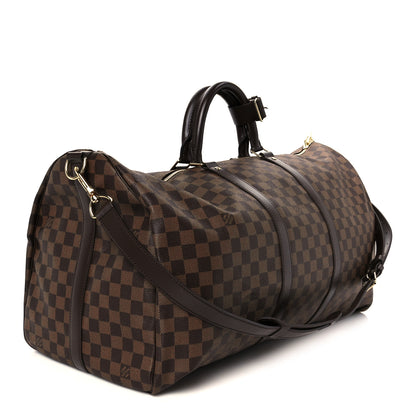Louis Vuitton Damier Ebene Keepall Bandouliere 55 2 of 11