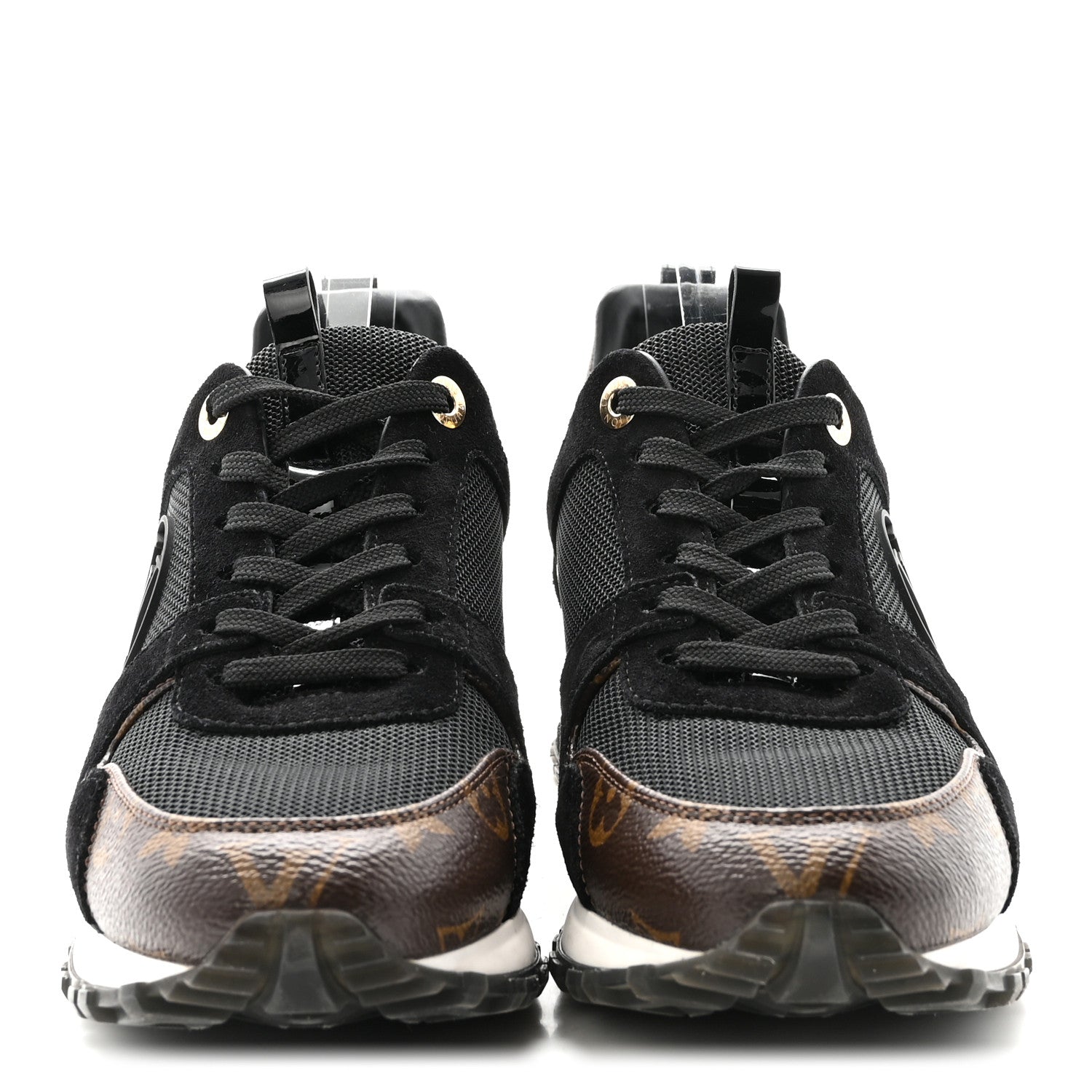 Louis Vuitton Suede Monogram Run Away Sneakers 37.5 Black 3 of 9