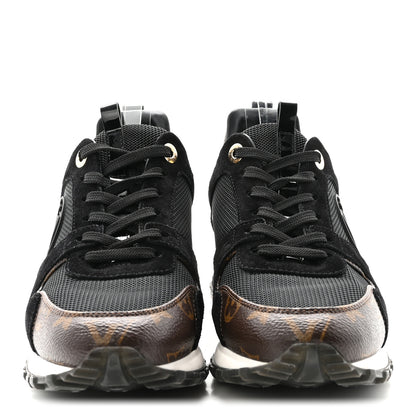 Louis Vuitton Suede Monogram Run Away Sneakers 37.5 Black 3 of 9