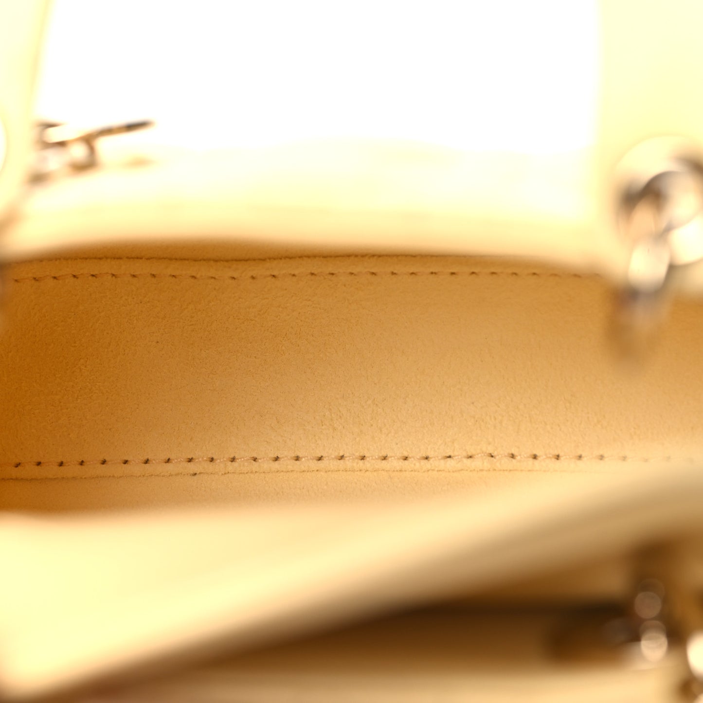 Lambskin Cannage Micro Lady Dior Soft Yellow