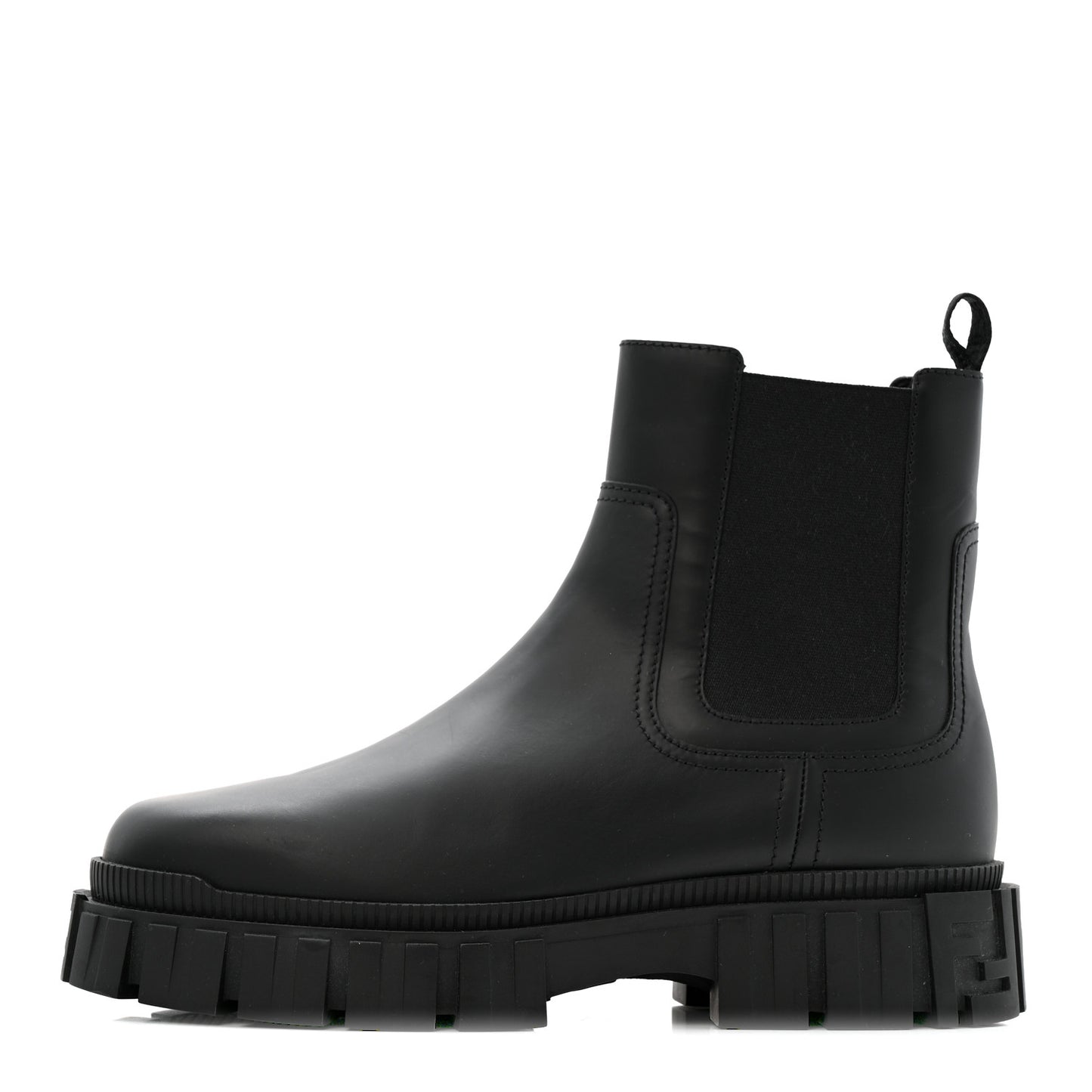 Calfskin Rubber Fendi Force Chelsea Boots 42 Black