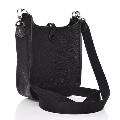 Hermes Taurillon Clemence Evelyne TPM Black 3 of 10