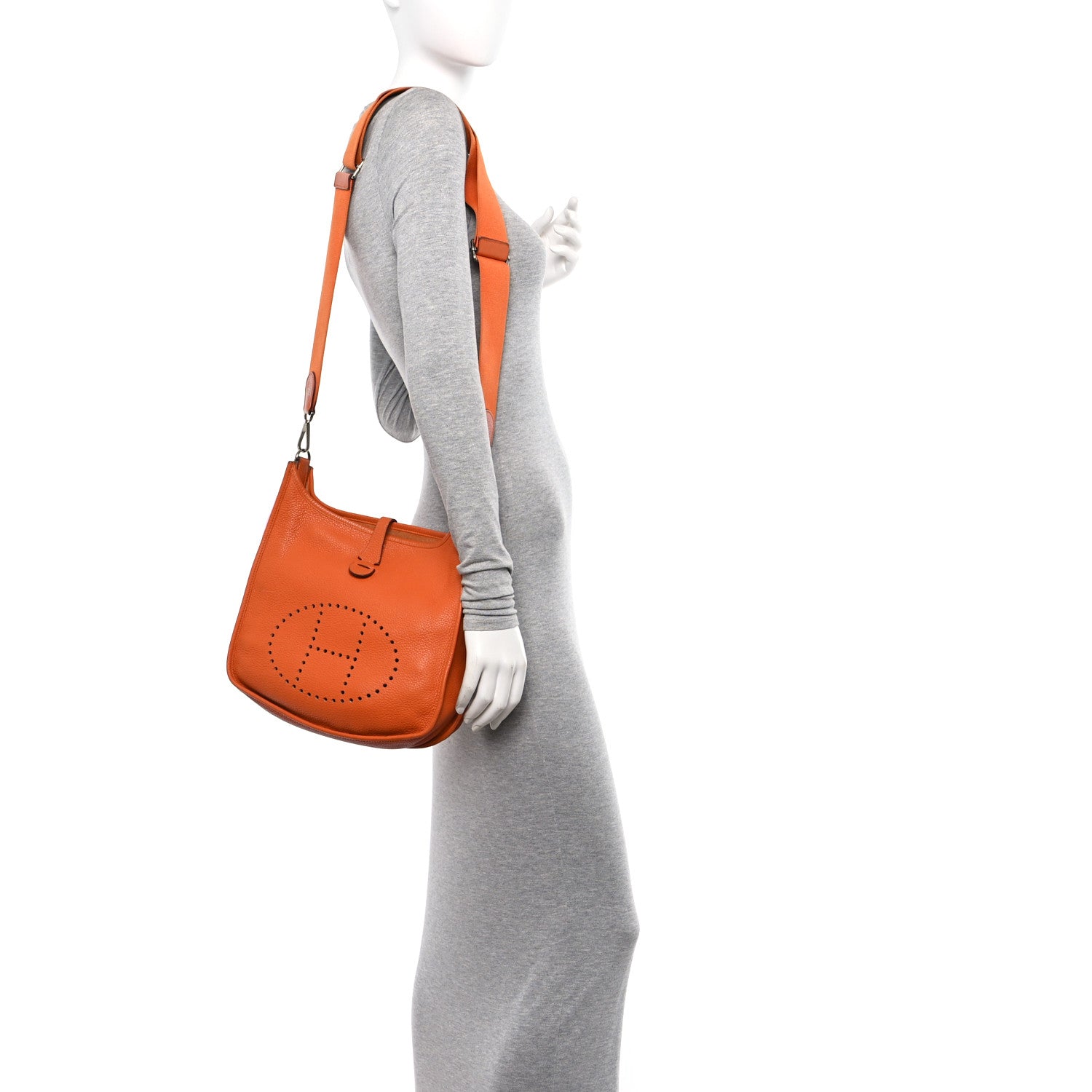 Hermes Taurillon Clemence Evelyne III PM Orange 2 of 12