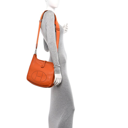 Hermes Taurillon Clemence Evelyne III PM Orange 2 of 12