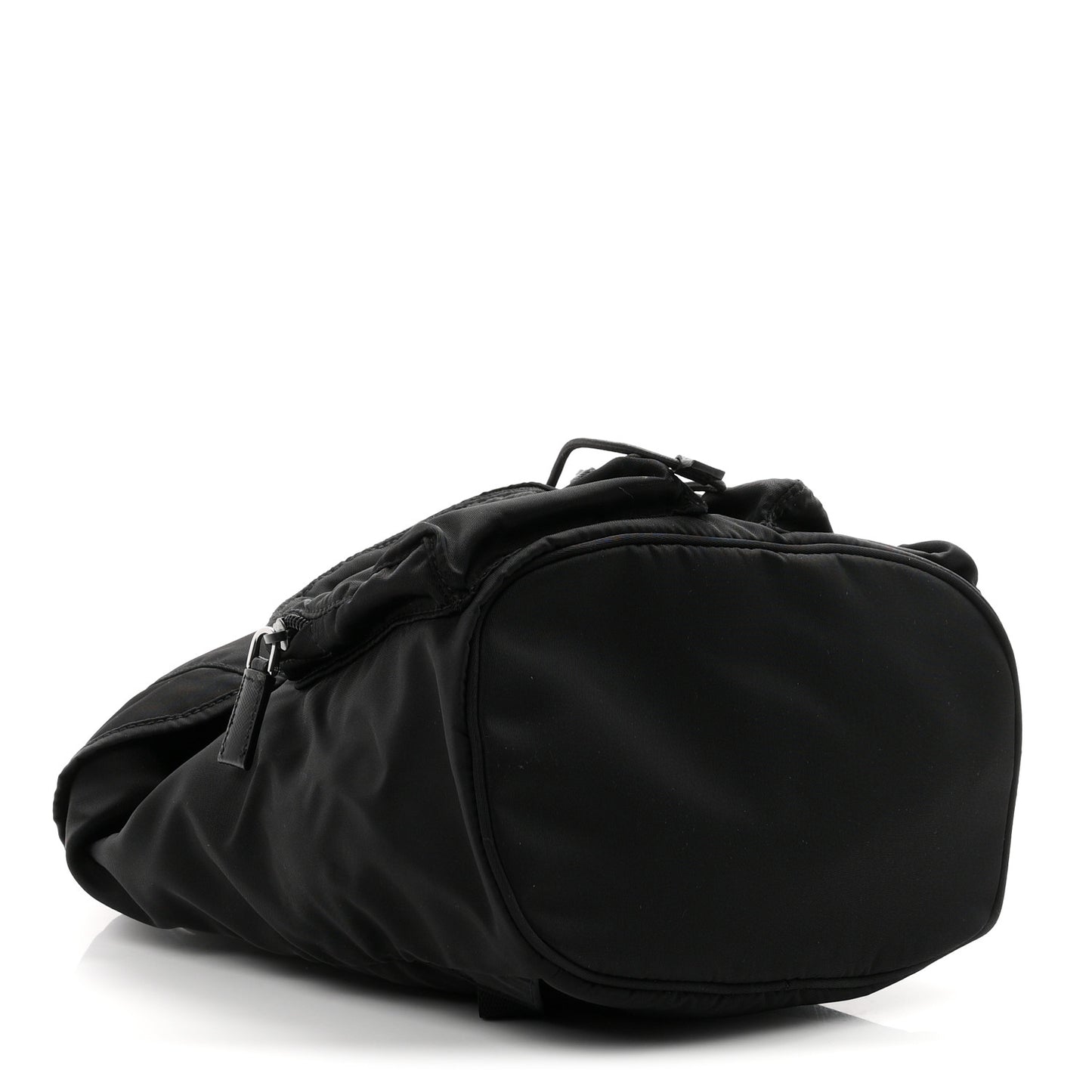 Tessuto Nylon Vela Small Double Buckle Backpack Black