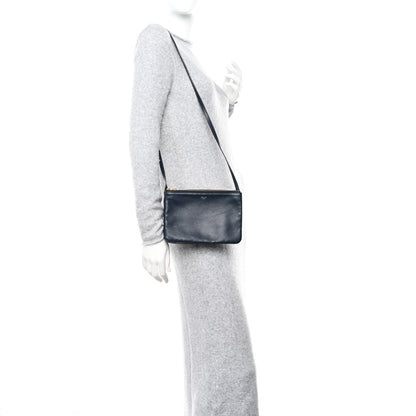 Celine Lambskin Small Trio Crossbody Bag Black 2 of 10