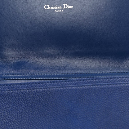 Christian Dior Grained Calfskin Diorama Croisiere Chain Wallet Blue 13 of 14