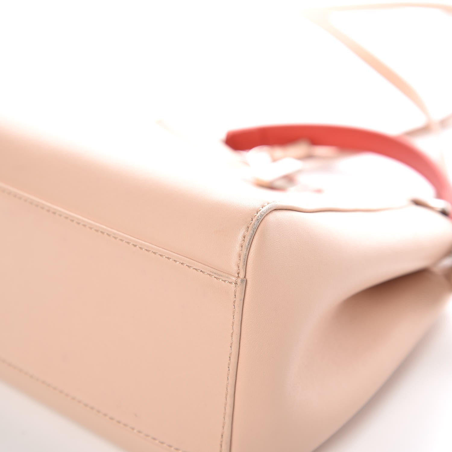 Fendi Nappa Colorblock Mini Peekaboo Iconic Satchel Plaster Sunflower Papavero 12 of 15