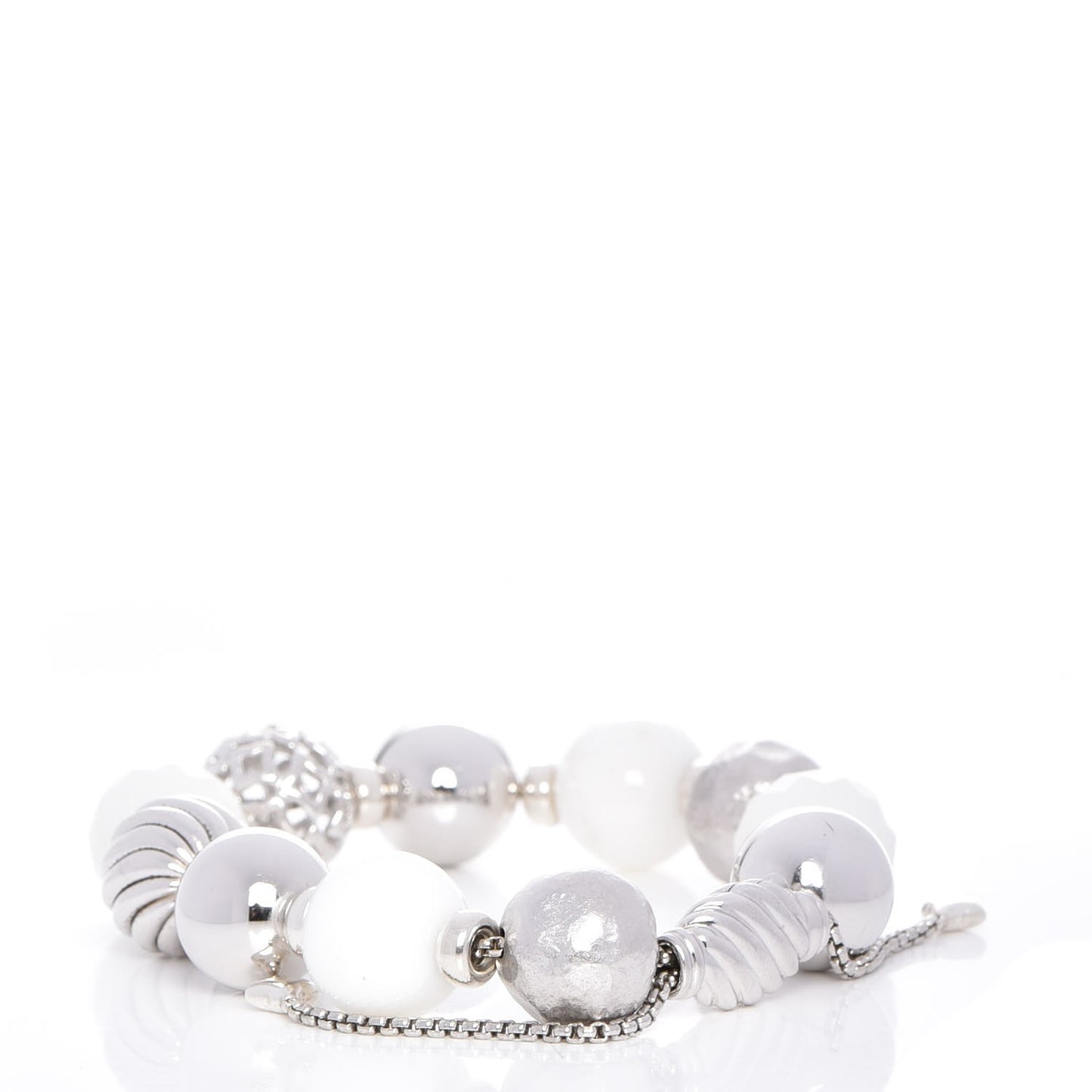 Sterling Silver White Agate 14mm Elements Bracelet