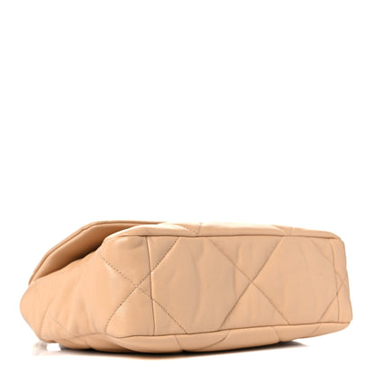 Chanel Lambskin Quilted Medium Chanel 19 Flap Beige 4 of 12