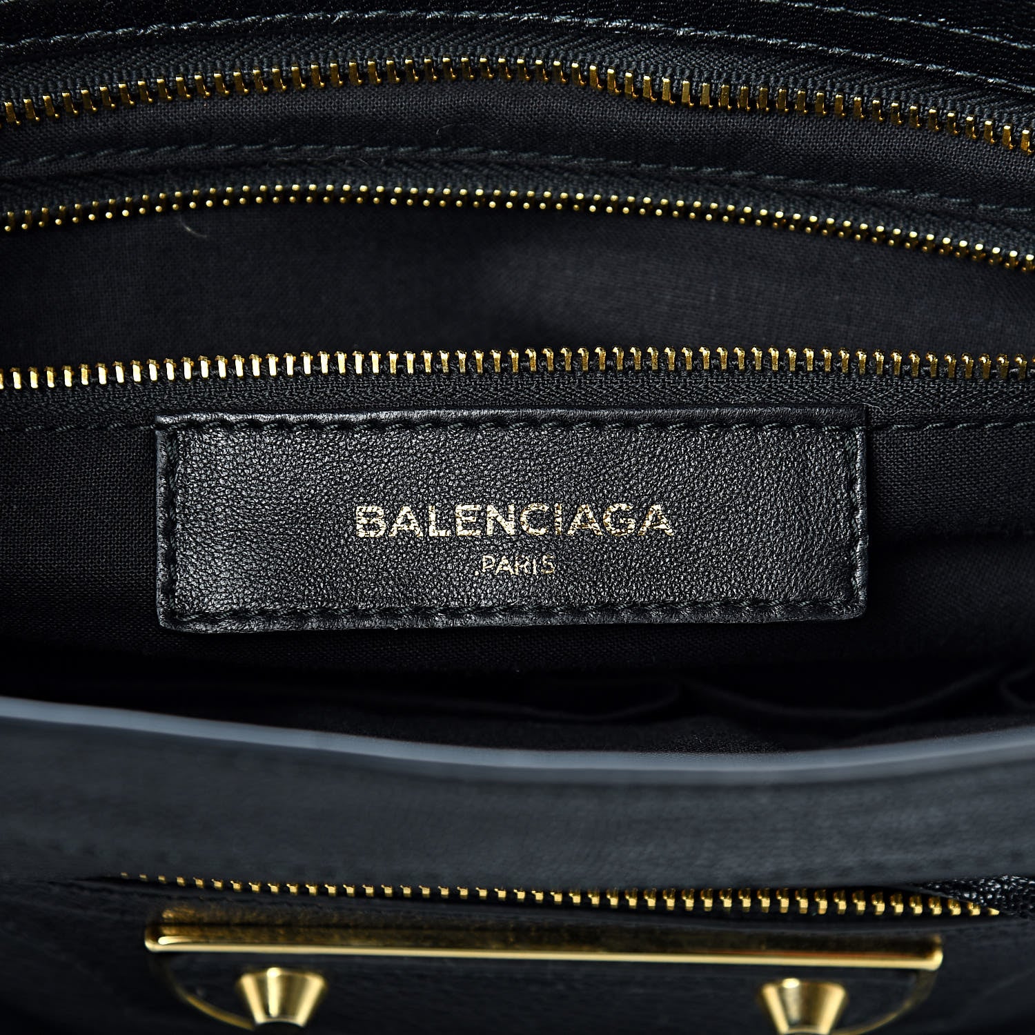 Balenciaga Chevre Gold Metallic Edge Hardware City Black 6 of 11