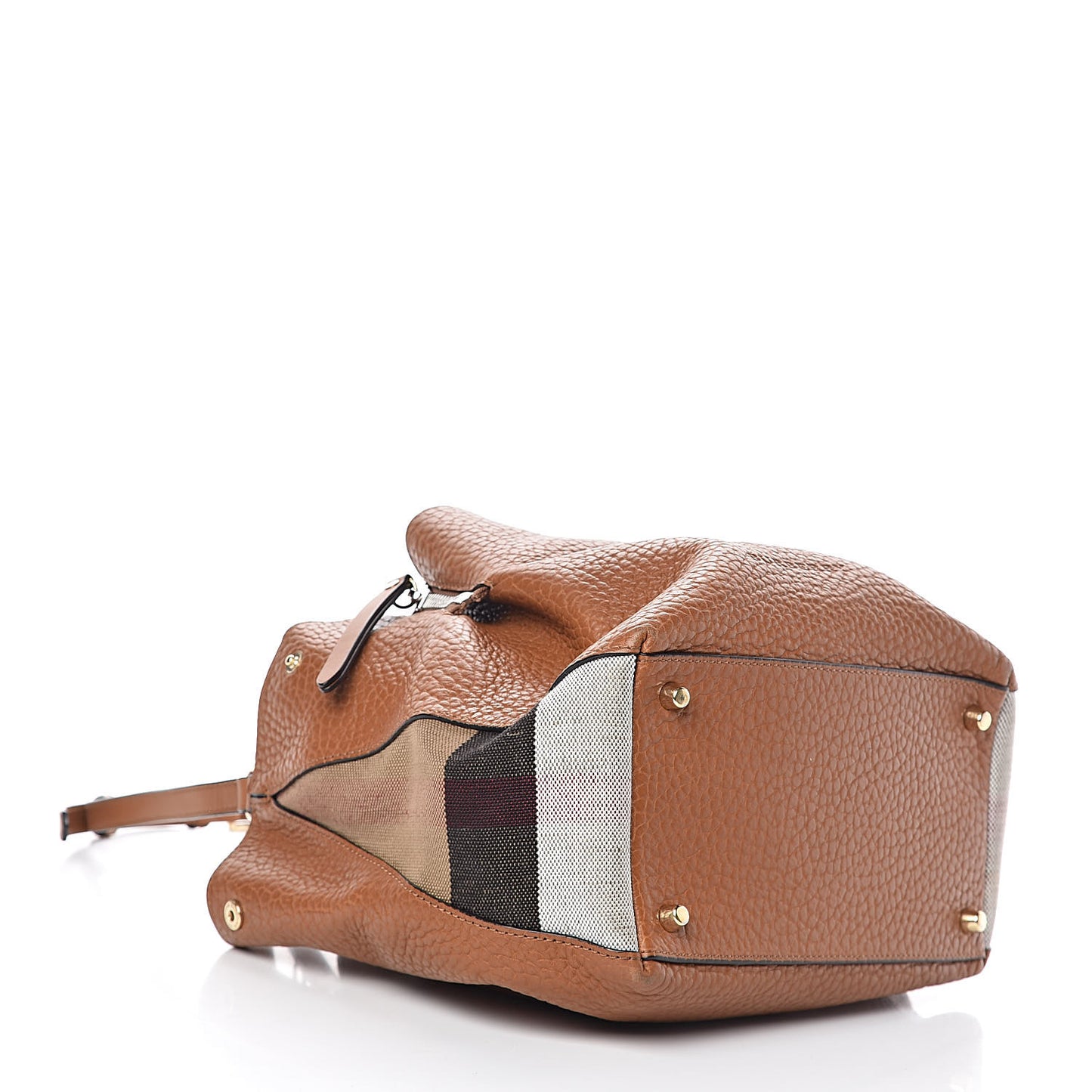 Grainy Calfskin House Check Small Maidstone Saddle Brown