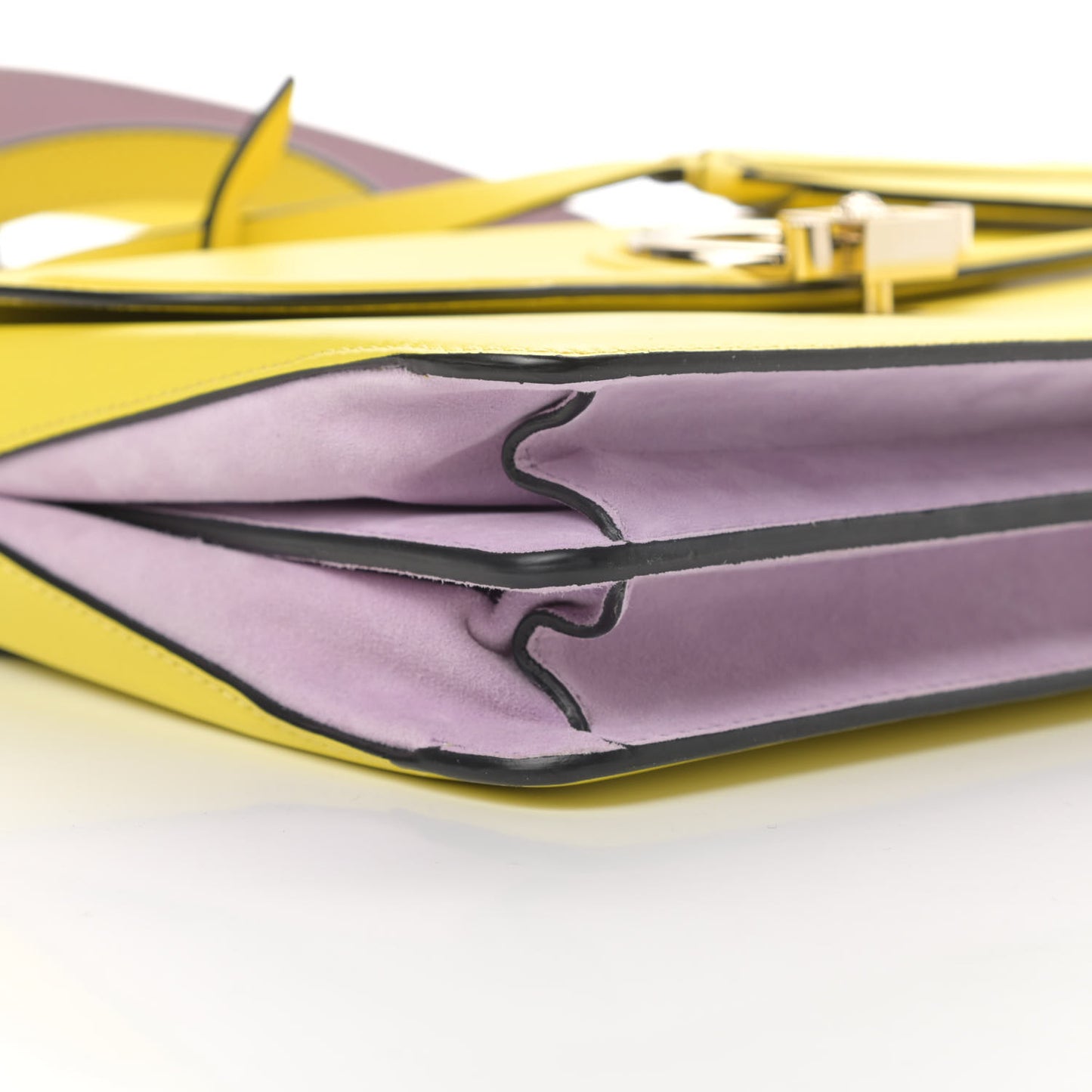 Calfskin Small DV One Yellow