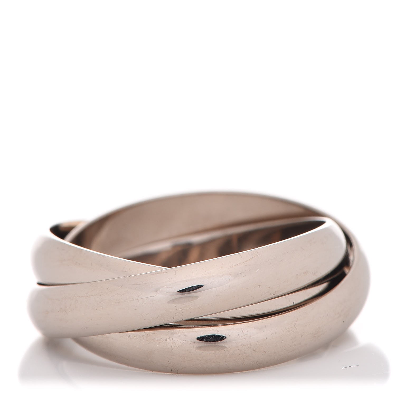 Cartier 18K White Gold Classic Trinity Ring 54 6.75 1 of 6