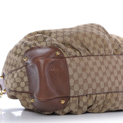 Gucci Monogram Large Jockey Hobo Brown 6 of 9