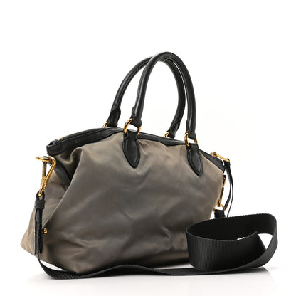 Prada Tessuto Nylon Soft Calf Shopping Tote Ardesia 3 of 12