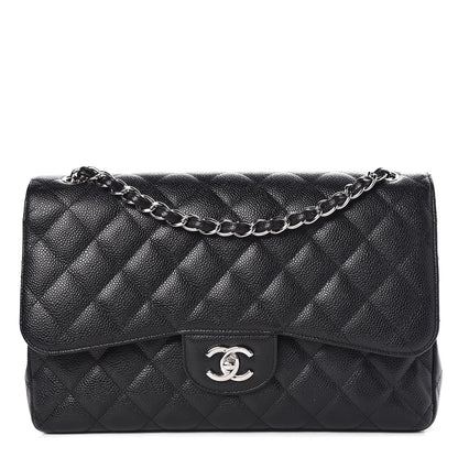 Chanel Caviar Quilted Jumbo Double Flap Black 1 of 8
