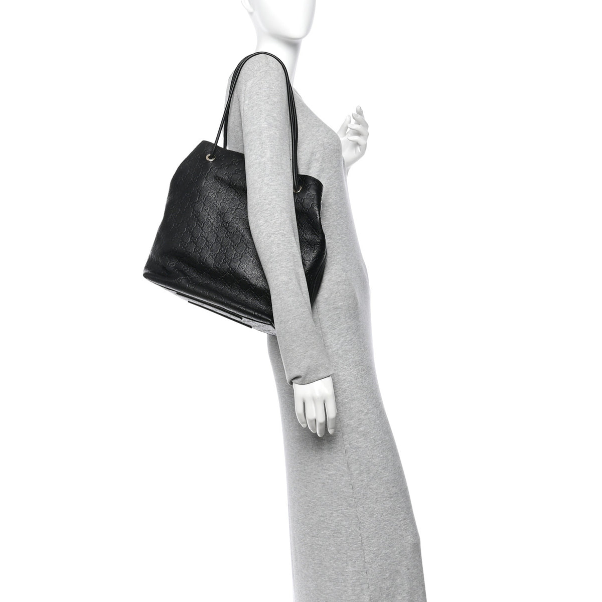 Gucci Guccissima Monogram Gifford Tote Black 2 of 10