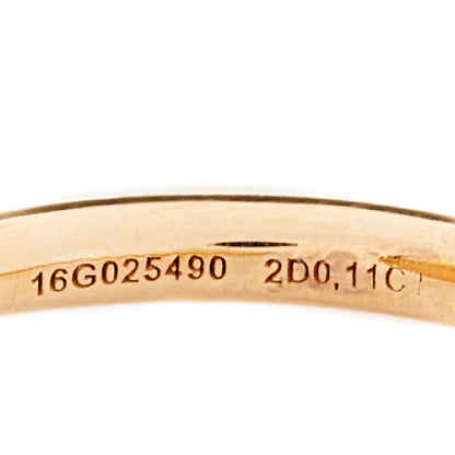 Hermes 18K Rose Gold Diamond Gambade Double Ring 52 6 3 of 5