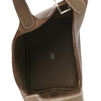Hermes Taurillon Clemence Picotin Lock 18 PM Etoupe 5 of 10