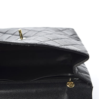 Chanel Caviar Quilted Jumbo Kelly Flap Black 4 of 9