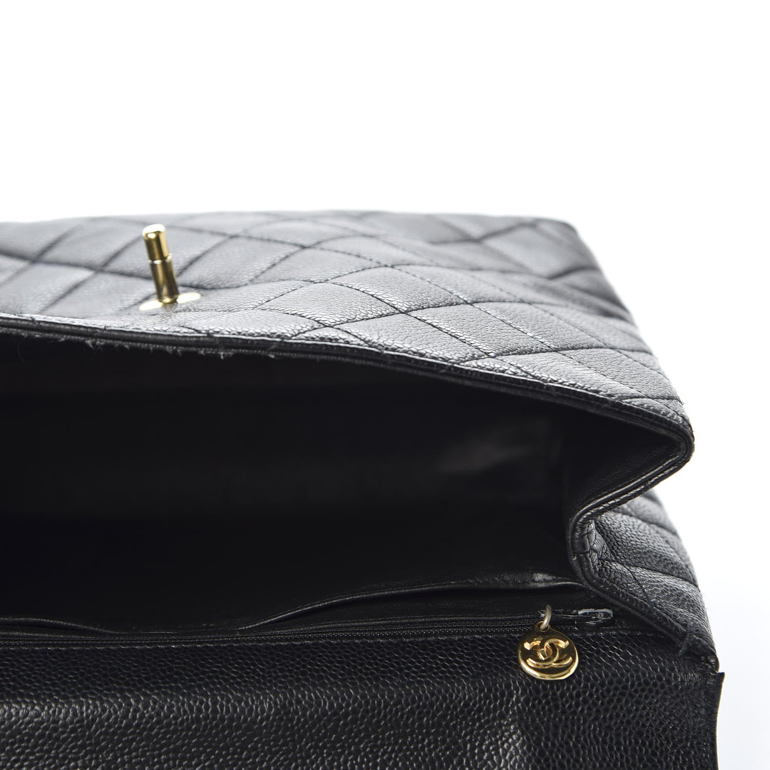 Chanel Caviar Quilted Jumbo Kelly Flap Black 4 of 9