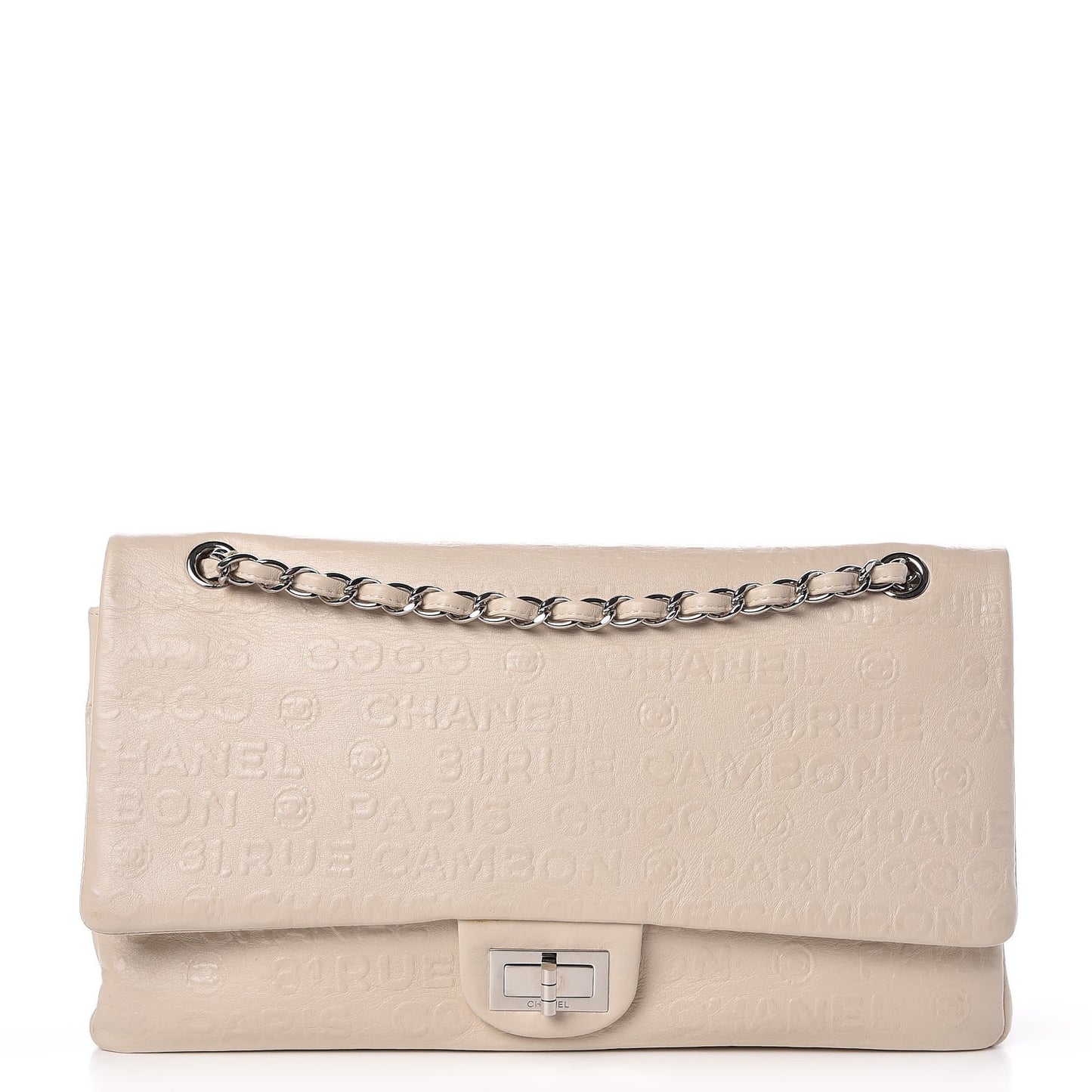 Calfskin Unlimited Jumbo Double Flap Off White