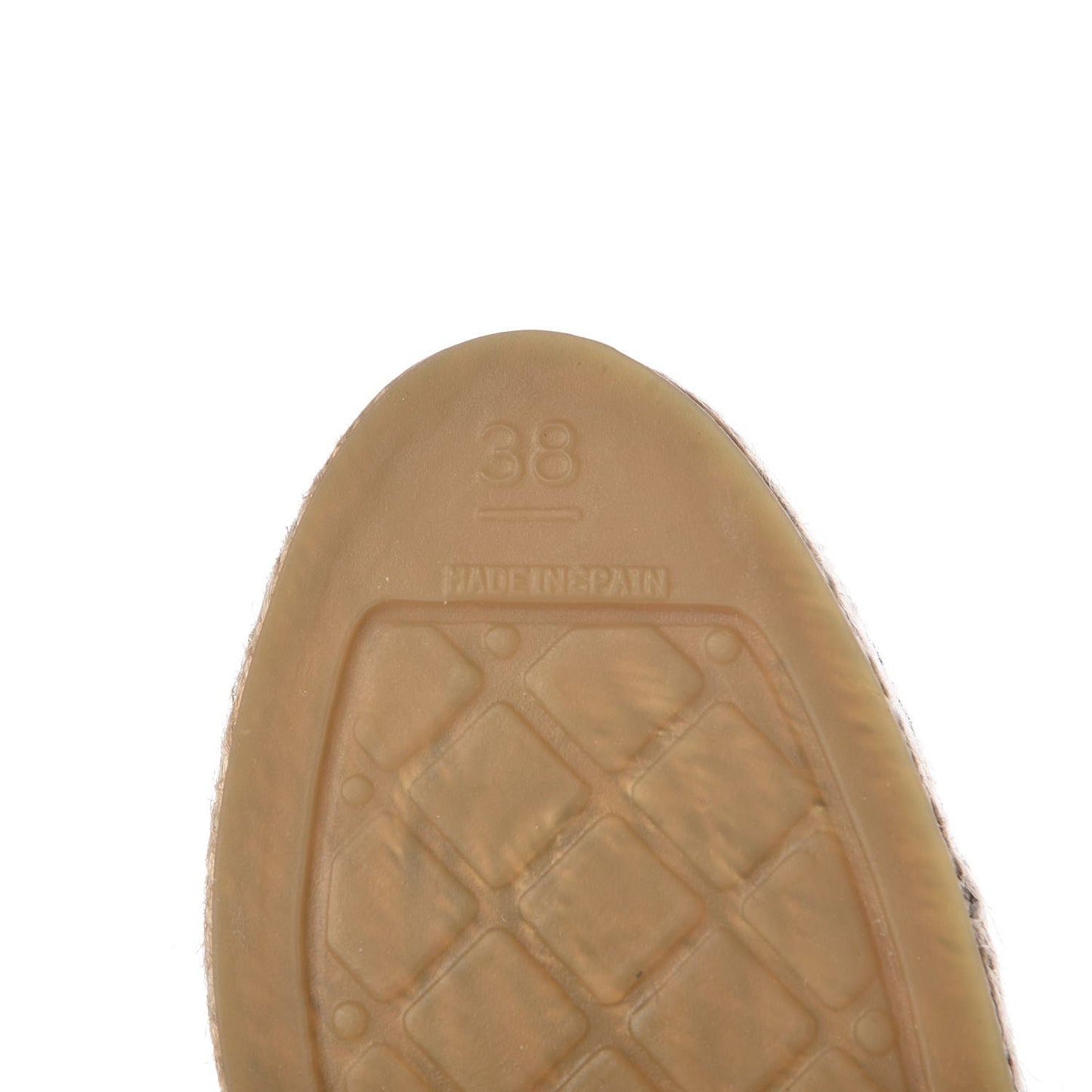Tweed Grosgrain CC Espadrilles 38 Black Navy White