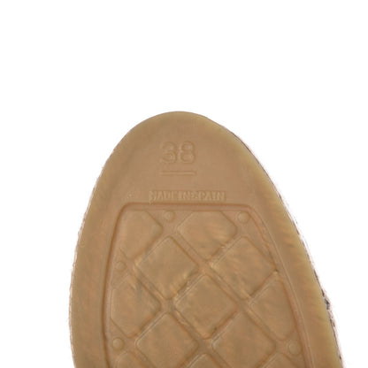 Chanel Tweed Grosgrain CC Espadrilles 38 Black Navy White 9 of 10