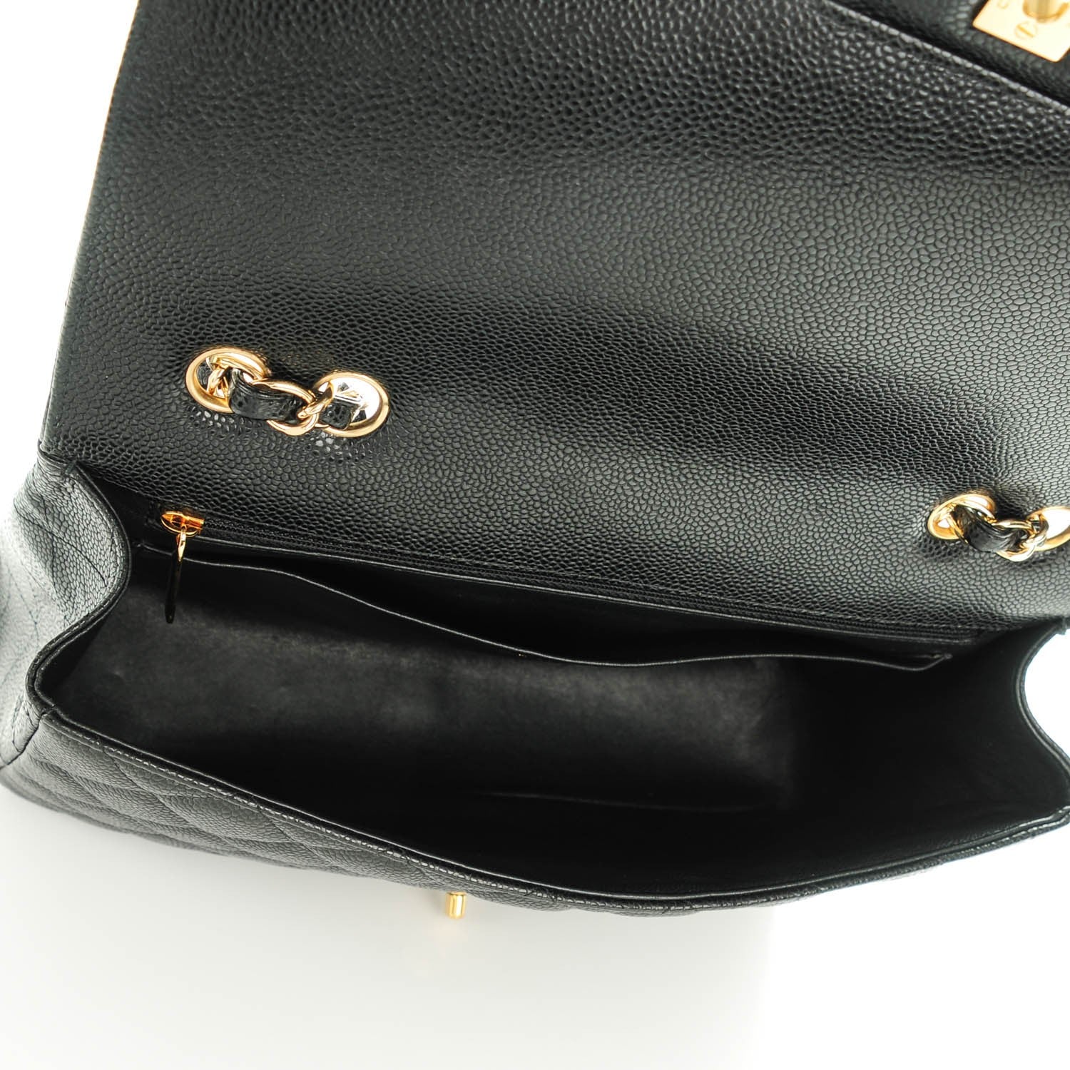 Chanel Caviar Quilted Jumbo Single Flap Black 6 of 8