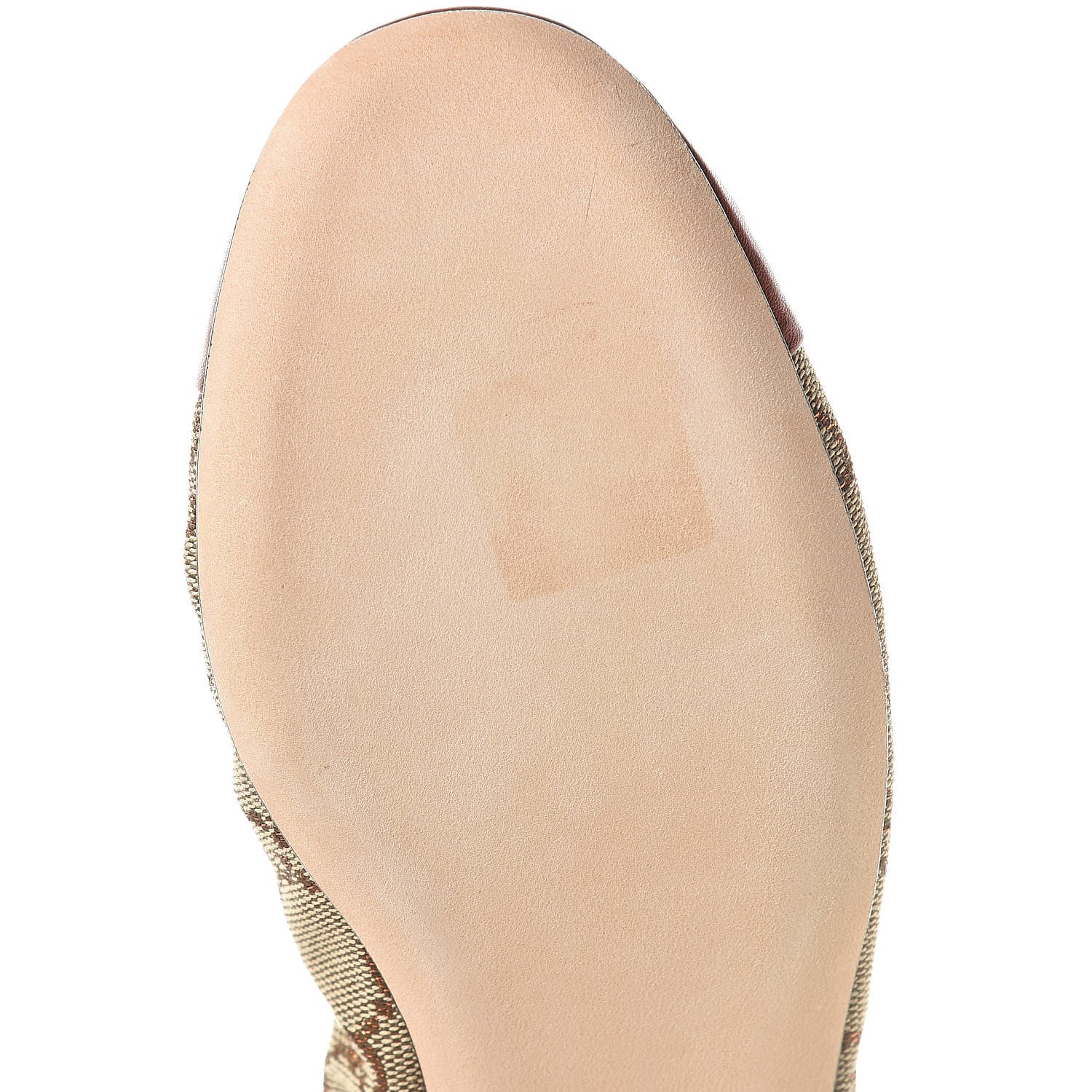 Gucci GG Monogram Miro Soft Calfskin Bamboo Ballet Flat 36.5 Beige Oxydus 8 of 14