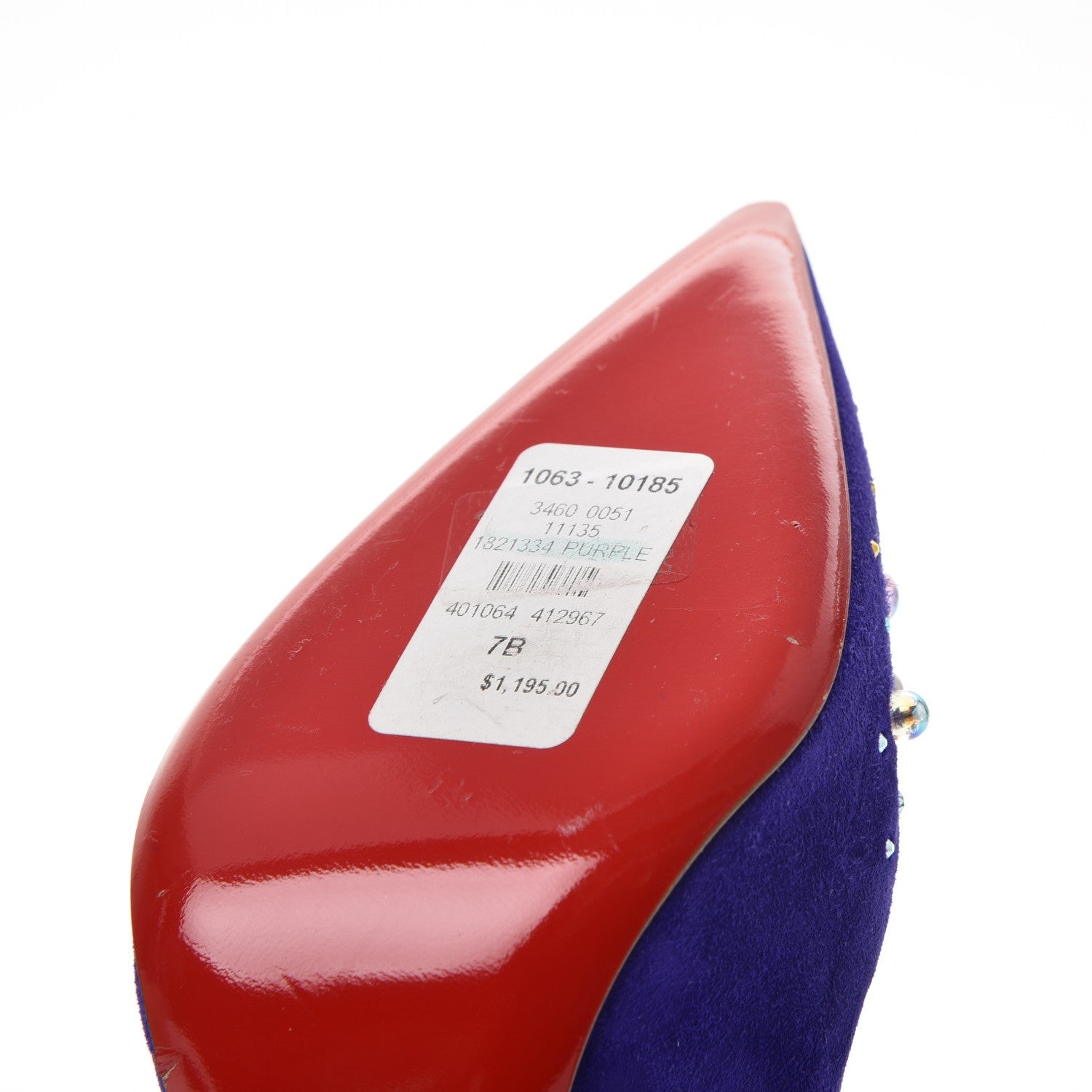 Christian Louboutin Suede Candidate 100 Pumps 37 Purple 7 of 10