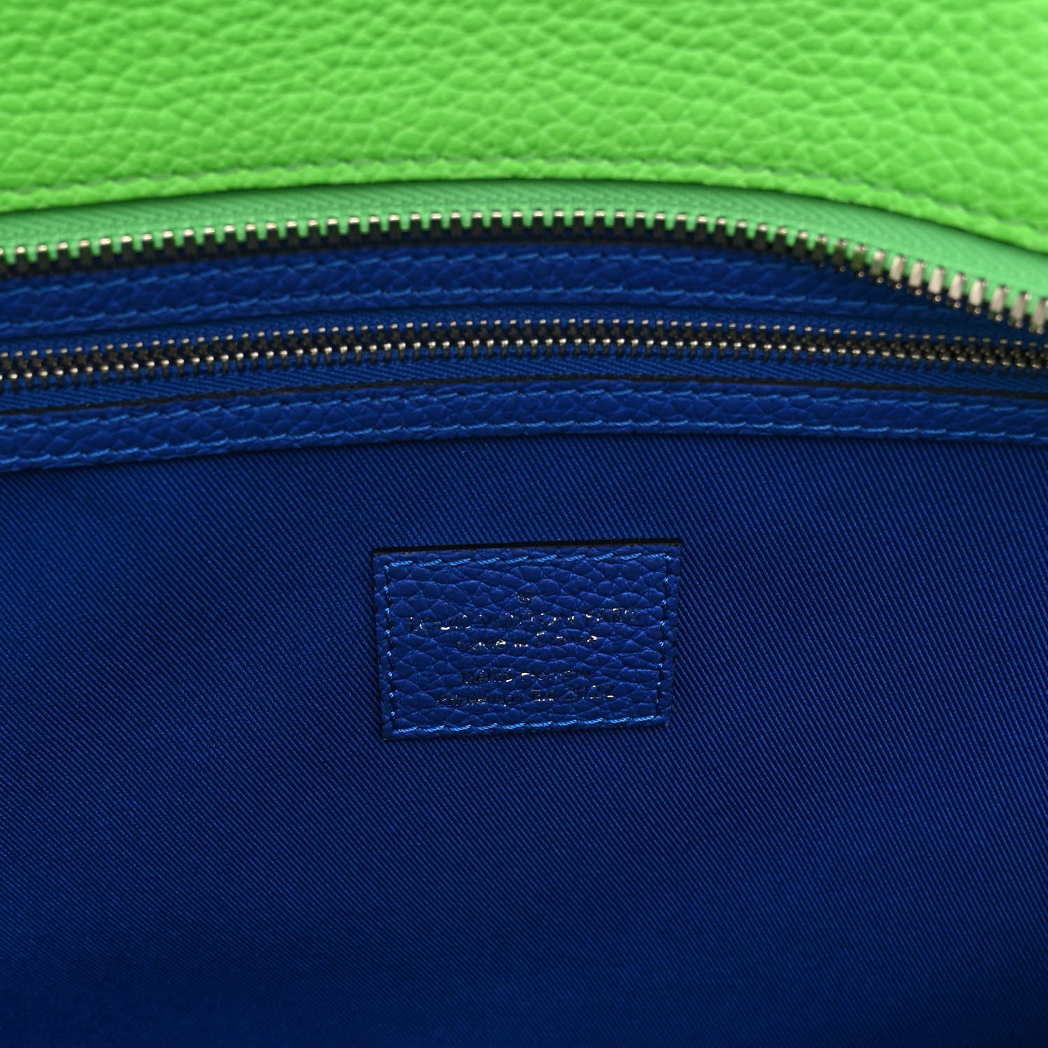 Louis Vuitton Taurillon Illusion Keepall Tote Bleu Vert 6 of 9