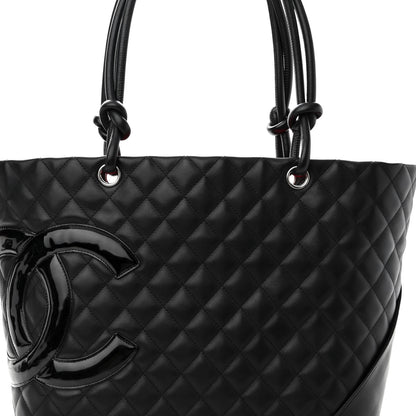 Chanel Calfskin Quilted Large Cambon Tote Black 8 of 11