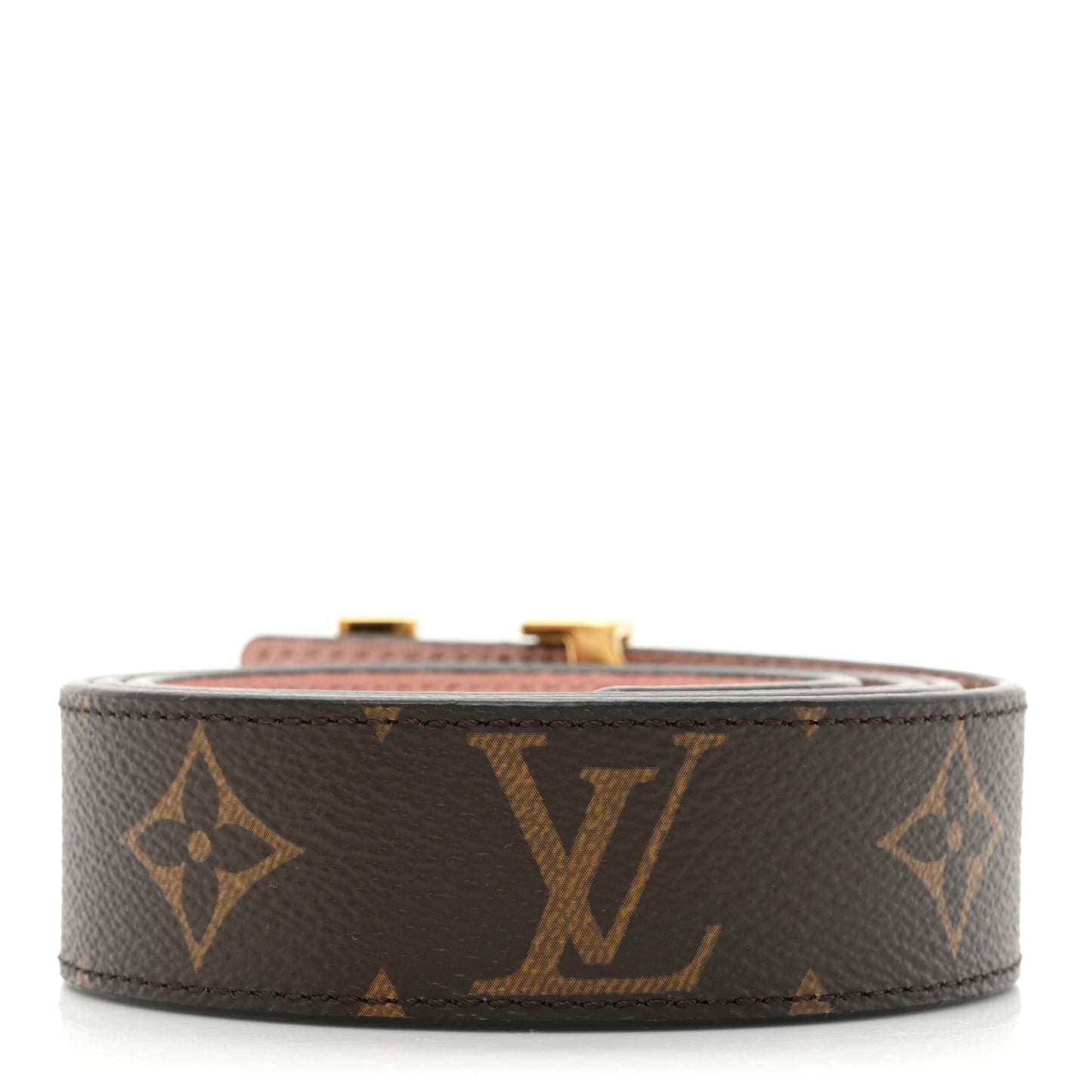 Calfskin Monogram 30mm LV Initiales Reversible Belt 80 32 Rose Ballerine