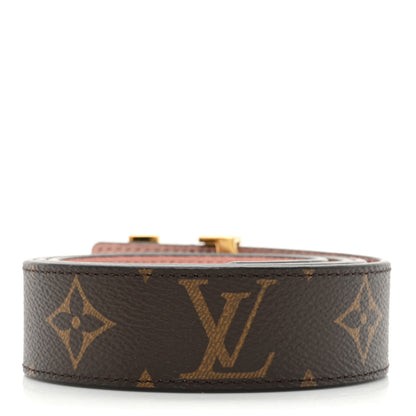 Louis Vuitton Calfskin Monogram 30mm LV Initiales Reversible Belt 80 32 Rose Ballerine 2 of 5