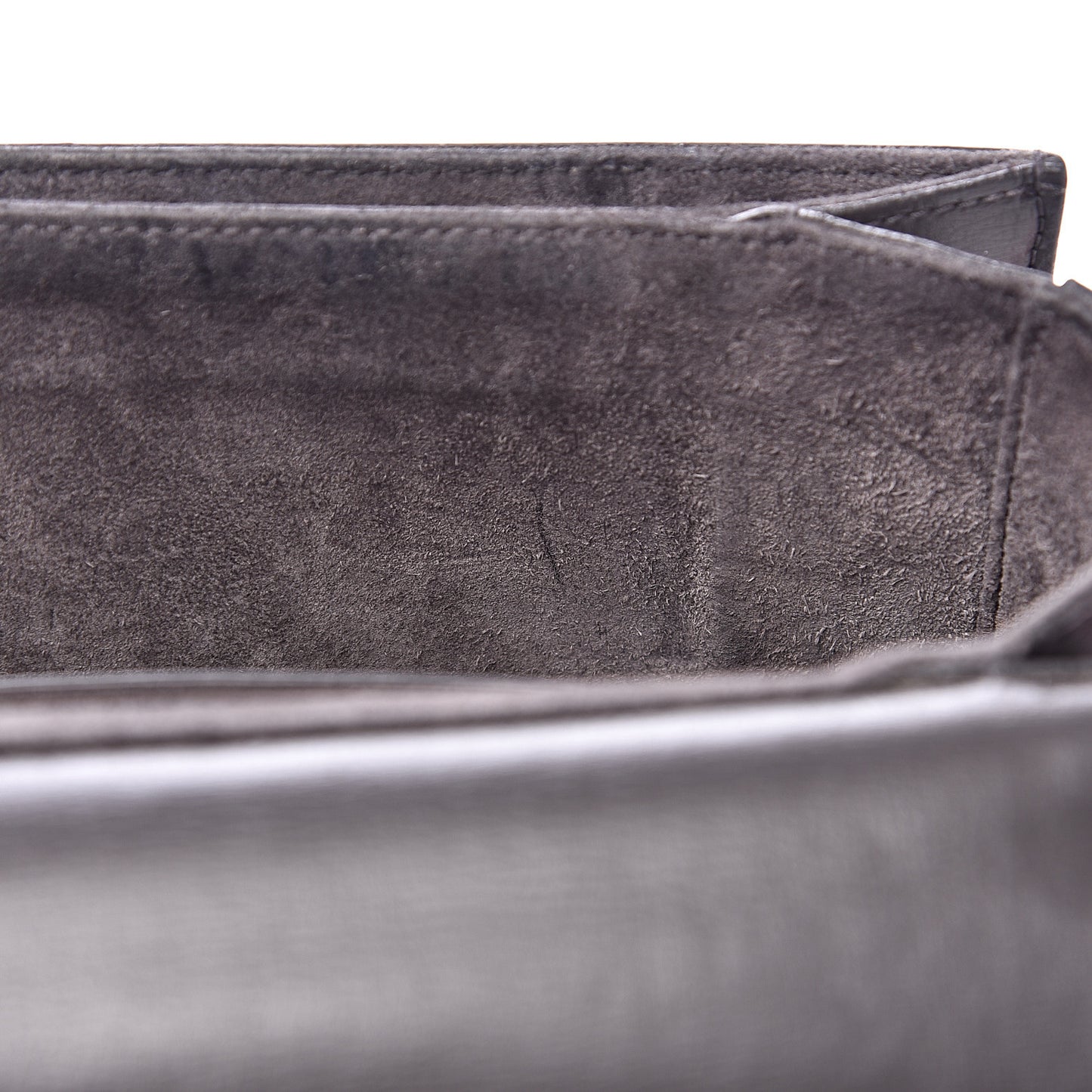 Smooth Calfskin Suede Medium Bellechasse Grey