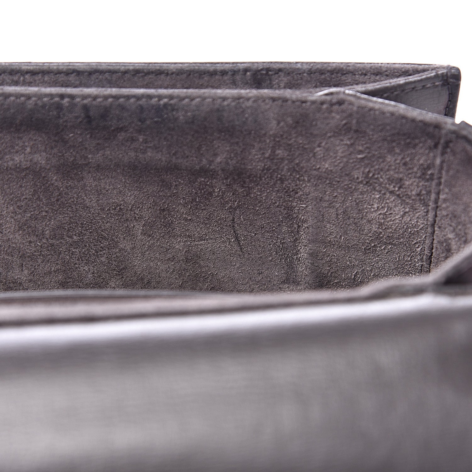 Saint Laurent Smooth Calfskin Suede Medium Bellechasse Grey 14 of 20
