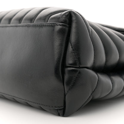 Saint Laurent Calfskin Y Quilted Monogram Monochrome Medium Loulou Chain Satchel Black 10 of 15