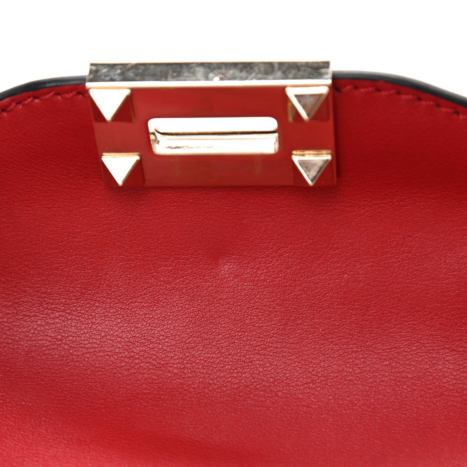 Valentino Garavani Vitello Small Rockstud Tote Rosso Valentino 9 of 9