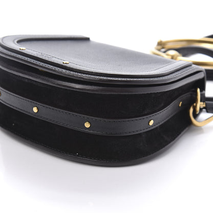 Chloe Calfskin Suede Small Nile Bracelet Bag Black 7 of 9