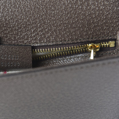 Gucci Calfskin Embroidered Sylvie Belt Bag Brown 6 of 10