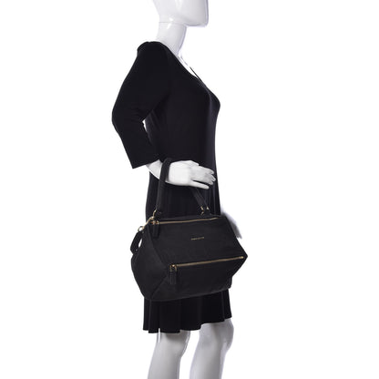 Givenchy Nubuck Crocodile Embossed Small Pandora Black 3 of 9