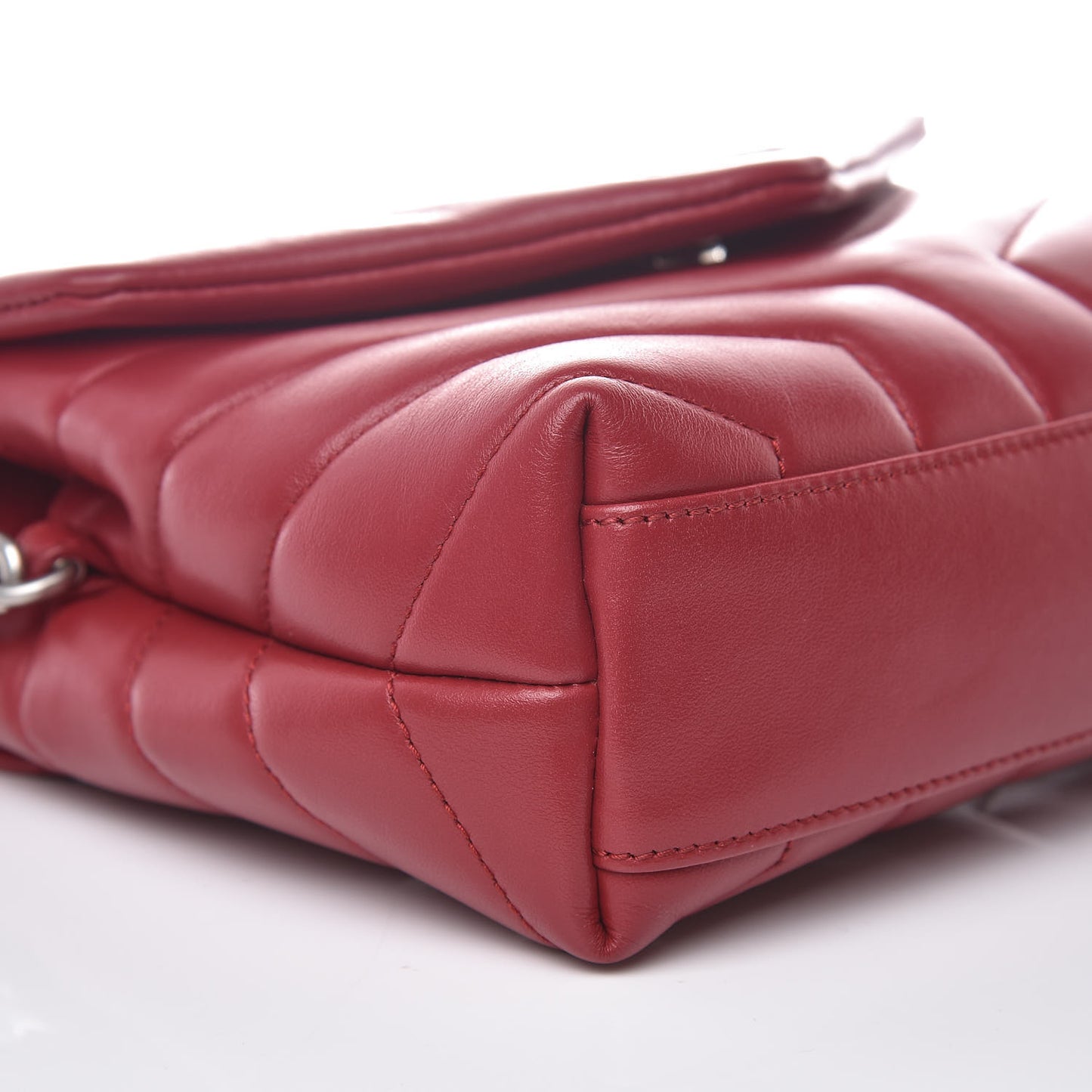 Calfskin Y Quilted Monogram Toy Loulou Crossbody Bag New Lipstick Red