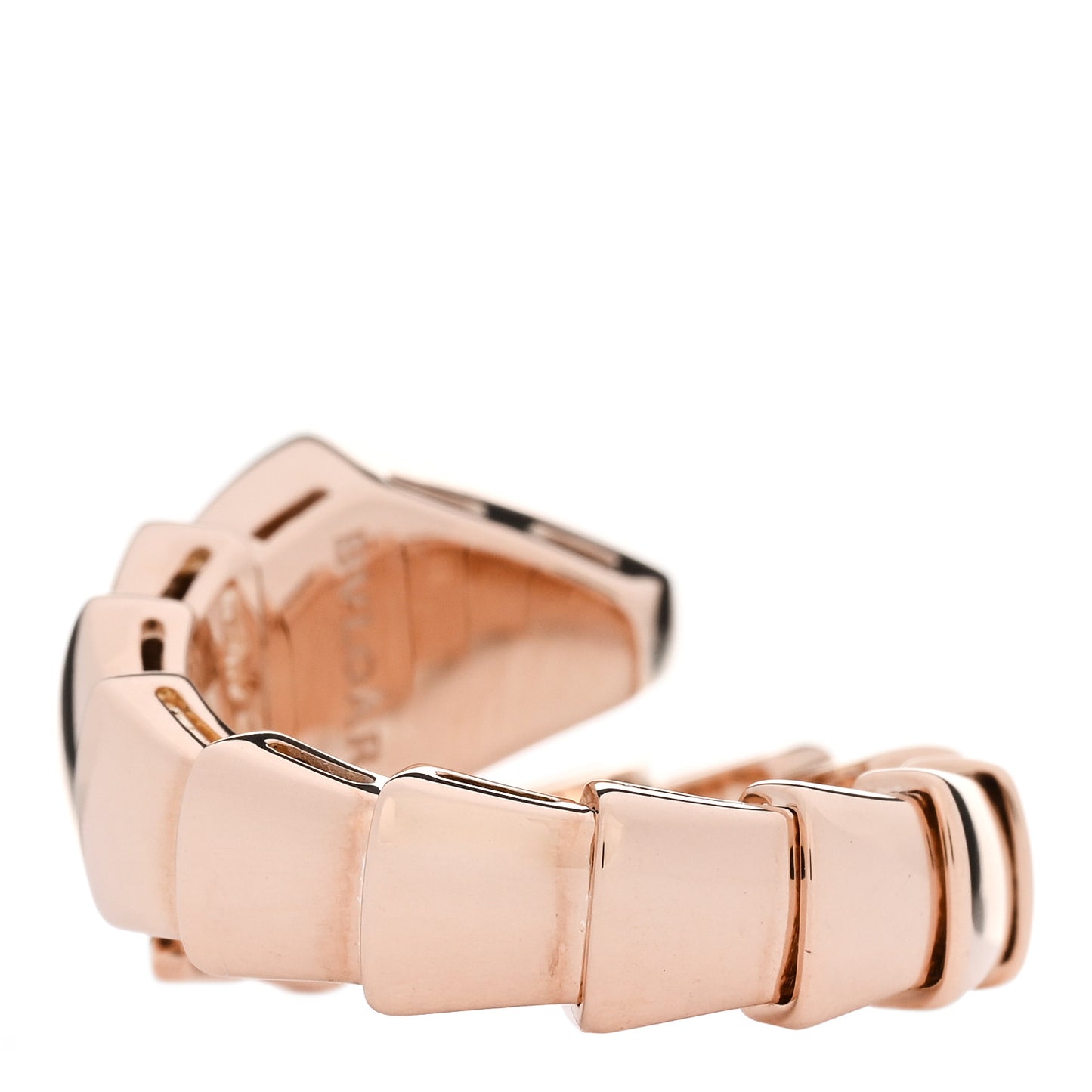 18K Rose Gold Diamond Serpenti Viper Ring S