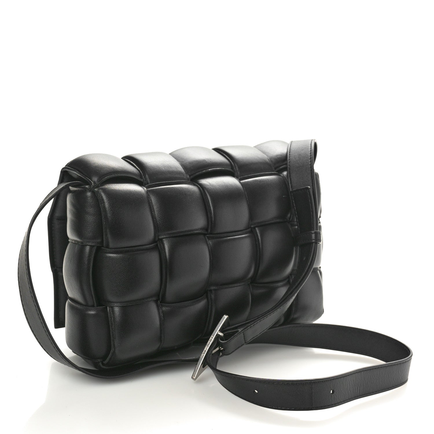 Bottega Veneta Nappa Maxi Intreccio Padded Cassette Crossbody Bag Black 3 of 10