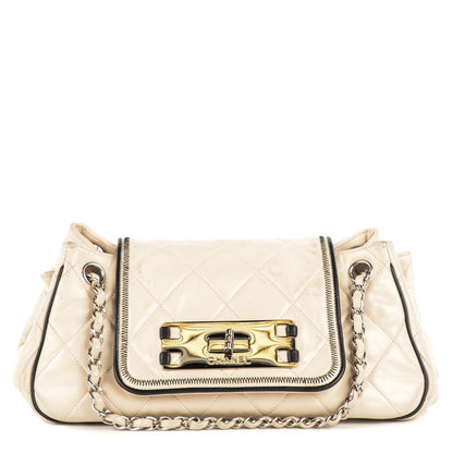 Chanel Lambskin Quilted East West Accordion White 1 of 8